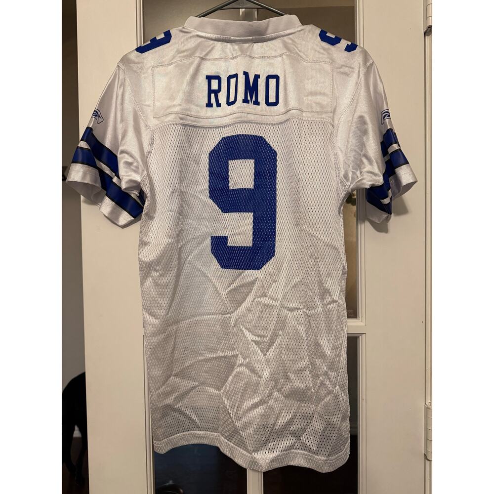 Dallas Cowboys Tony Romo #9 Jersey Youth Large (14–16) White NFL Reebok